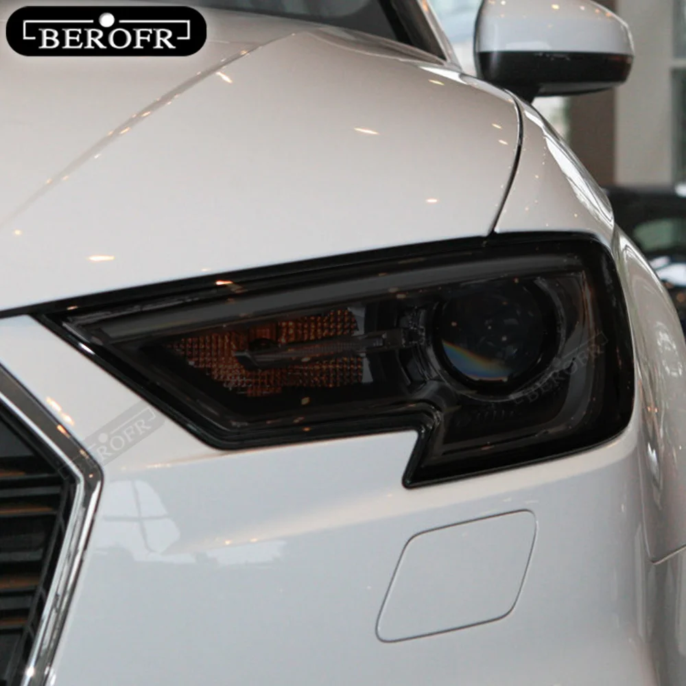 Защитная пленка для фар автомобиля прозрачная дымчатая черная наклейка из ТПУ Audi