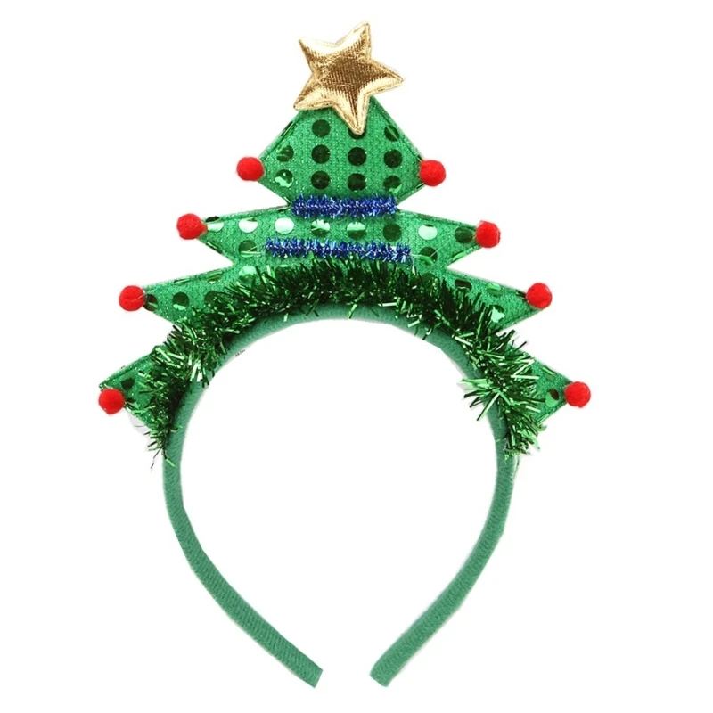 

Ободок для волос в виде рождественской елки 634C, реквизит для вечеринки, мультяшный реквизит для косплея, головная повязка для праздника, вечевечерние, декоративный ободок, универсальный для детей и взрослых