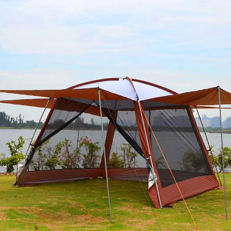 Палатка Складная Водонепроницаемая и ветрозащитная на 4-6 человек - купить по