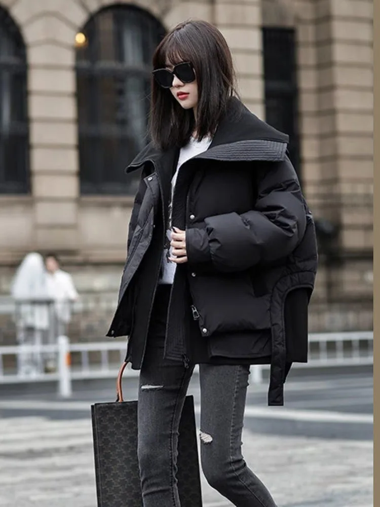 2024 зимняя куртка на белом утином пуху для женщин корейские универсальные пуховые