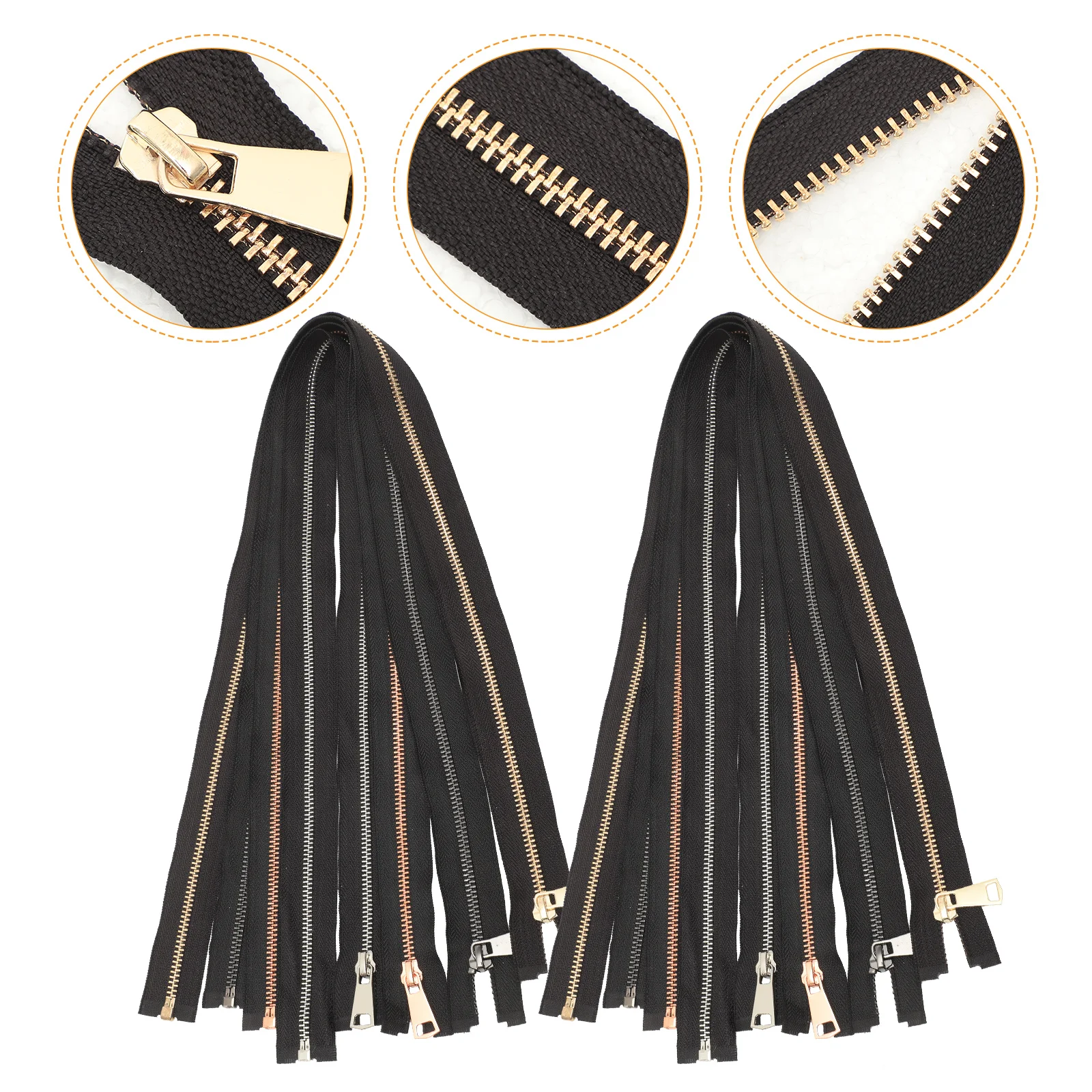 

Zippers Zipper Sewing Diy Metalclothing Material Coat Clothes Bag Materials Pants Craft Black Resin Supplies Craftsend Close