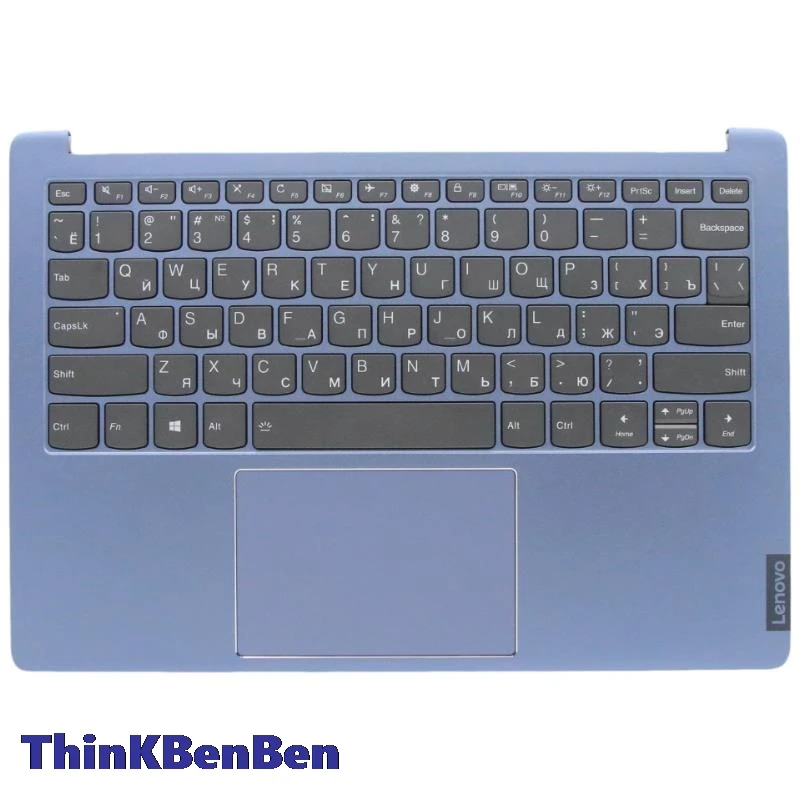 Русская русская синяя клавиатура верхний корпус Подставка для рук чехол Lenovo Ideapad