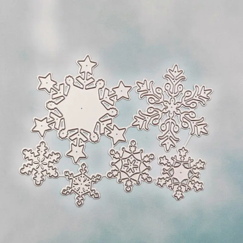 Рождественские снежинки металлические штампы трафарет сделай сам скрапбукинг