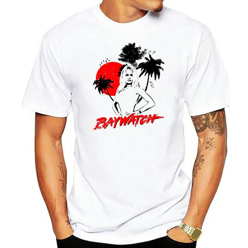 Baywatch 90's Drama Beach Patrol Lifeguard Sketch Adult T-Shirt Tee