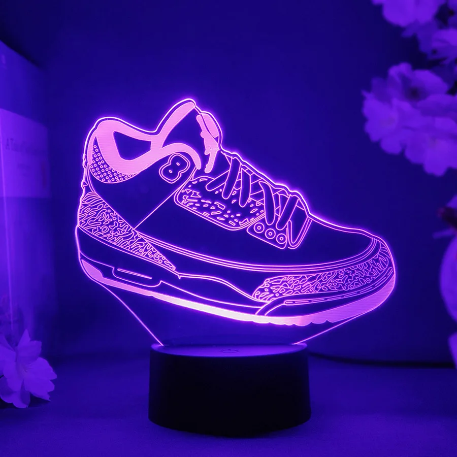 Shape 3d Table Lamp Gadgets Room Decorations For Men Boyfriend Sneaker Accessories Gifts Cool Home Decor