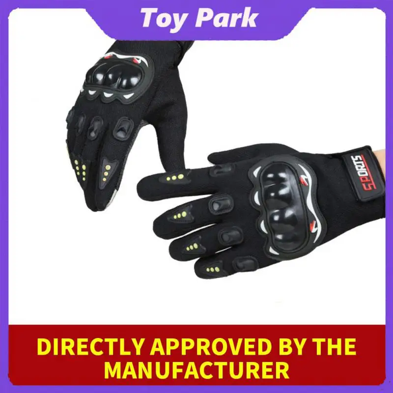 

Waterproof Motorcycle Gloves Anti Slip Eva Sponge Full Finger Gloves Protective Air Vent Hand Shield Resistant Nylon And Mesh