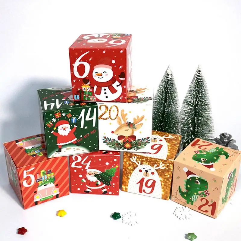 Es 24 Days Diy Advent Calendar Boxes Paper Advent Countdown Gift Boxes Christmas Home Decor