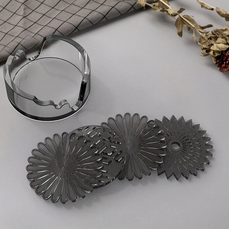 

Coaster Epoxy Resin Mold Round Cup Mat Storage Box Silicone Mould DIY Crafts Ornaments Home Decorations Casting Tool