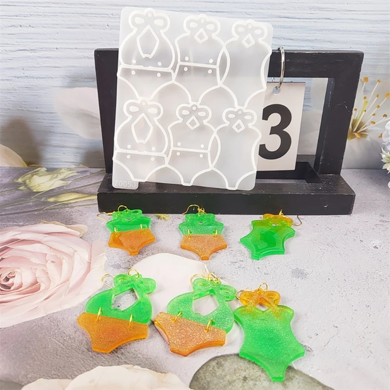 Легкая силиконовая форма для изготовления элегантных сережек с каплями воды 40 ГБ