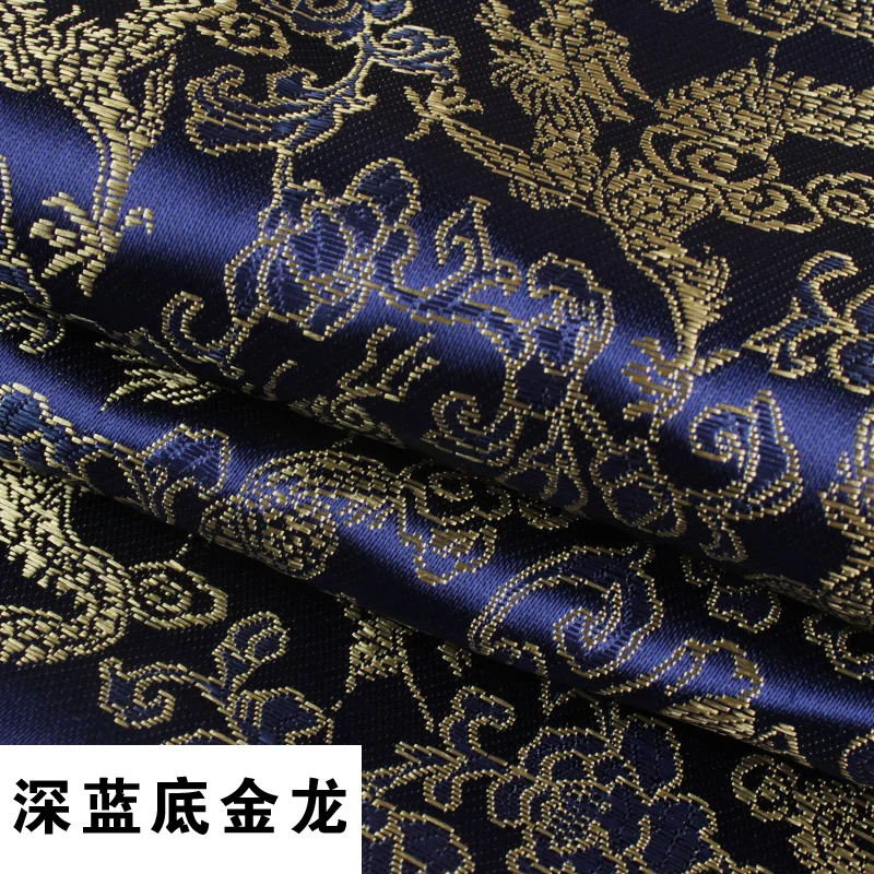 Dragon cheongsam brocade fabric 90*100cm Chinese style Tang costume silk clothing DIY for Dress cothes bags wedding curtains images - 6