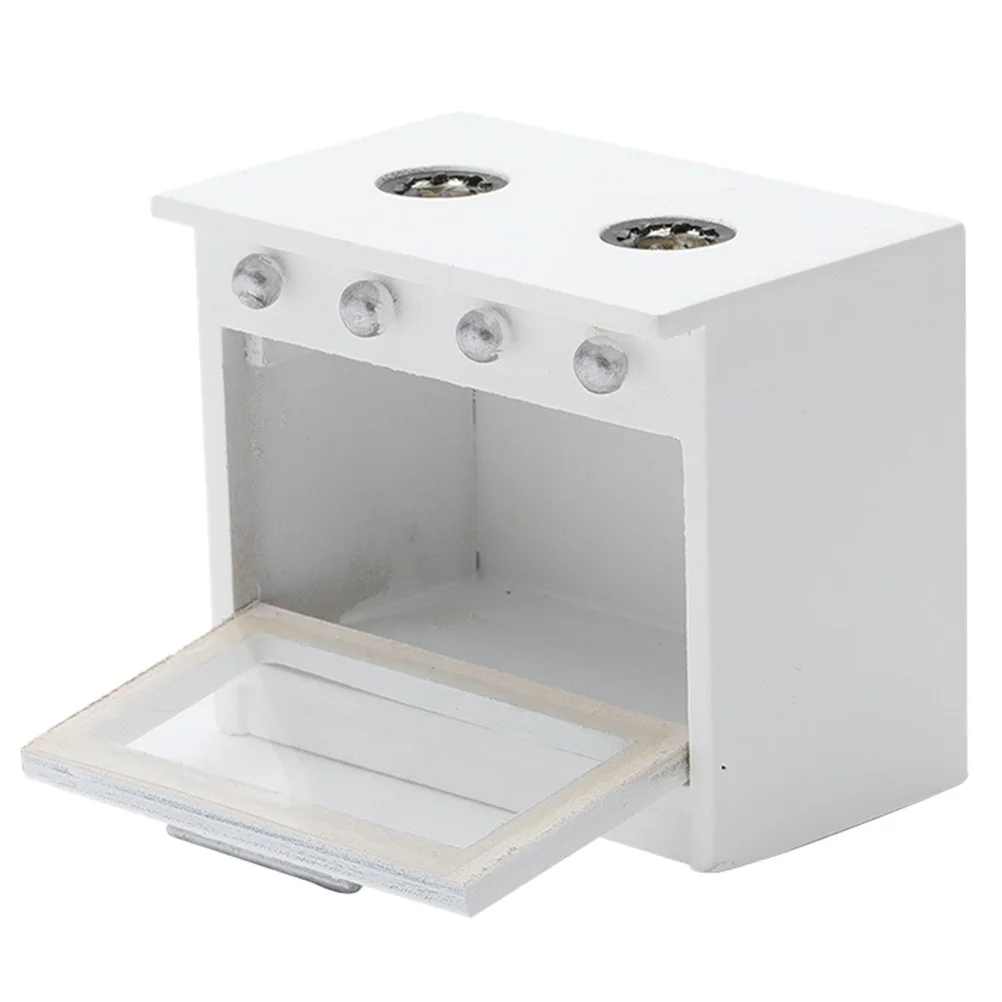 

Mini Baby Dolls Dollhouse Gas Cooktop Miniature Kitchen Tool Toy Room White Child