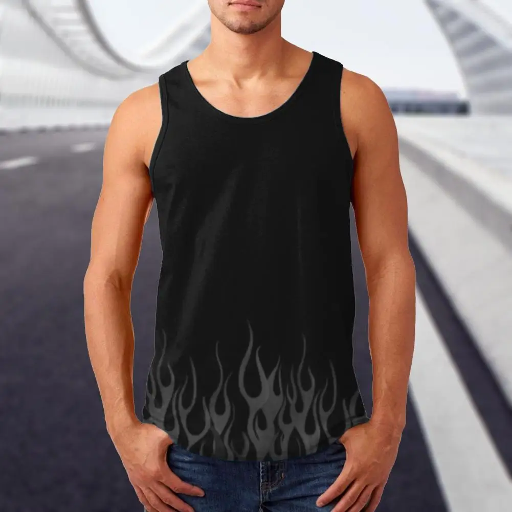 

Мужской жилет с круглым вырезом и принтом