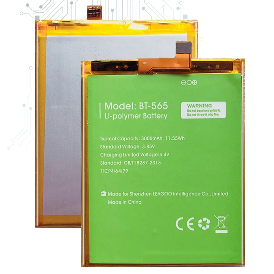 Аккумулятор BT565/BT566 3000 мАч для Leagoo KIICAA Mix T5 T5C BT565 BT566 Bateria