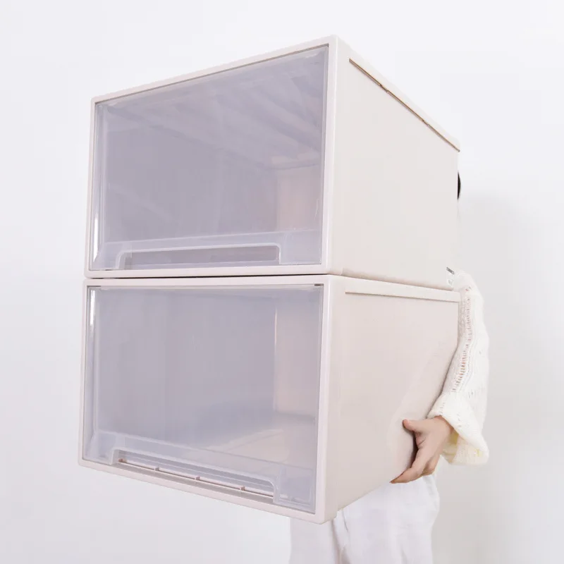 

Storage Box Drawer-Type Transparent Plastic Lockers Clothes Underwear Clothes Organizer Wardrobe Storage Box