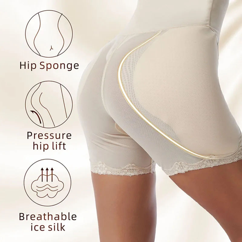 Butt Lifter Control Panties Body Shaper Fake Pad Foam Padded Hip Enhancer Underpants Female Shapewear