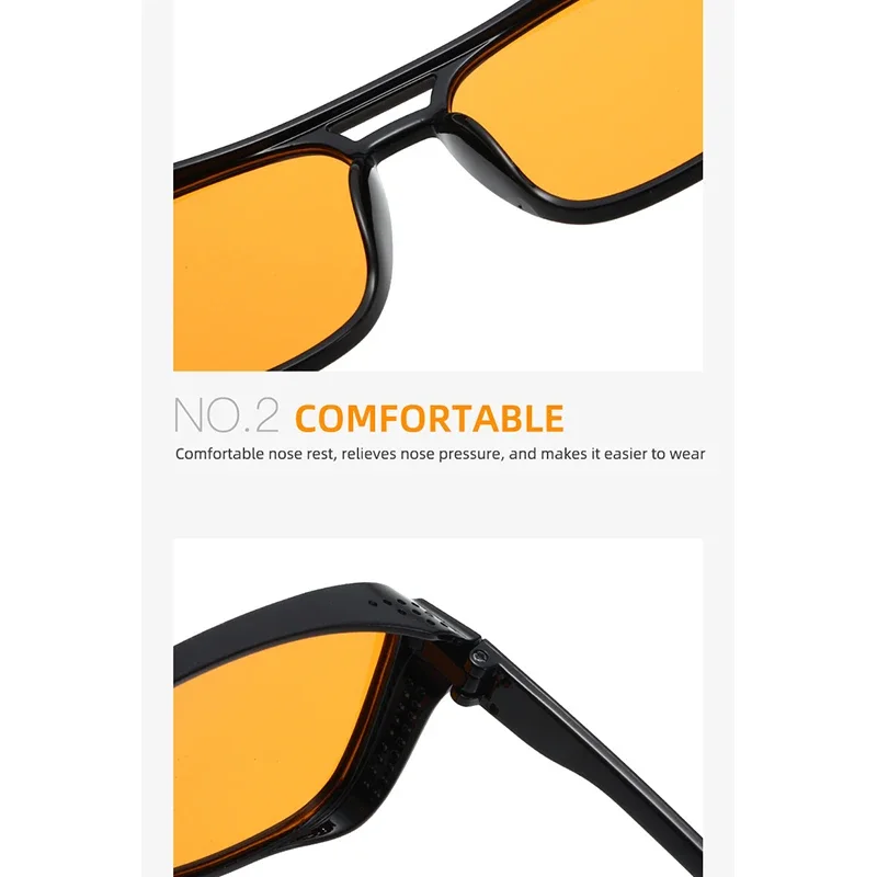 RBROVO 2024 двойной луч панк Солнцезащитные очки Мужские Винтажные квадратные для