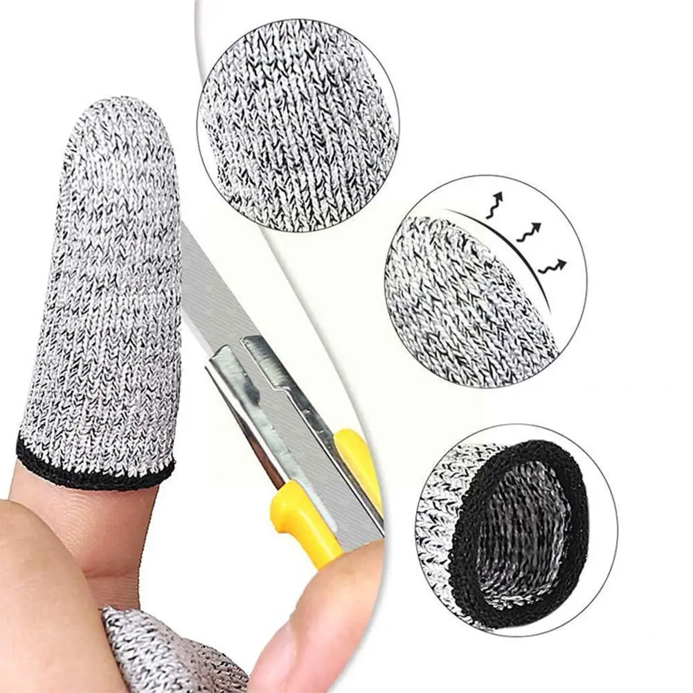 

1pc Reusable Finger Cots Cut Resistant Finger Protector Sleeve Fingertip Covers For Kitchen Work Sculpture Gardening Tools N9V7