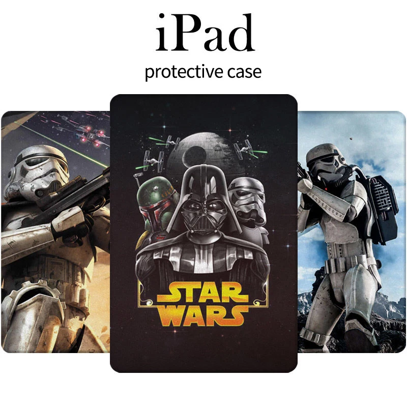 

Star Wars Darth Vader Cover for IPad 9.7 2017 2018 Mini Case for IPad 10.2 Pro 9.7 Tablet Soft Silicon Stand Case for Air 1 2