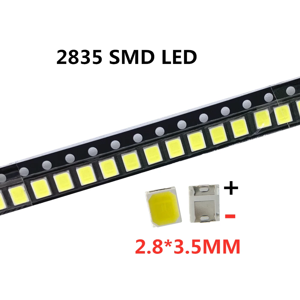 

50-100Pcs High Brightness 2835 SMD LED Chip 1W 18V 9V 6V 3V 36V Warm Nature Cold White 3000K-9500K Light Emitting Diode Lamp
