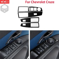 rrx for chevrolet cruze 2009 2015 interior carbon fiber window lift switch decoration cover trim sticker car styling accessories