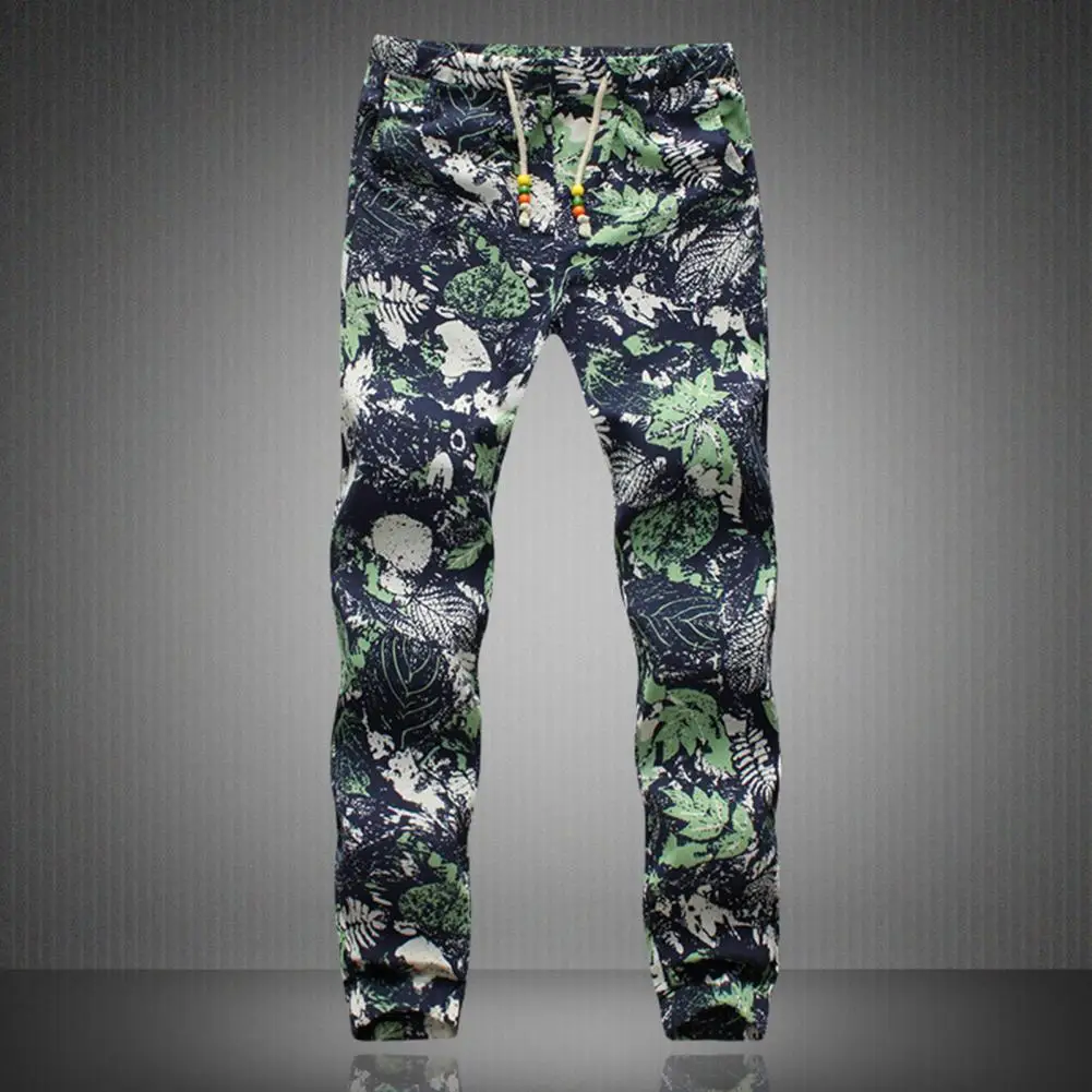 

Summer Trousers Eye-catching Spring Pants All Match Leisure Spring Pants Great Elastic Waist Summer Trousers for Street