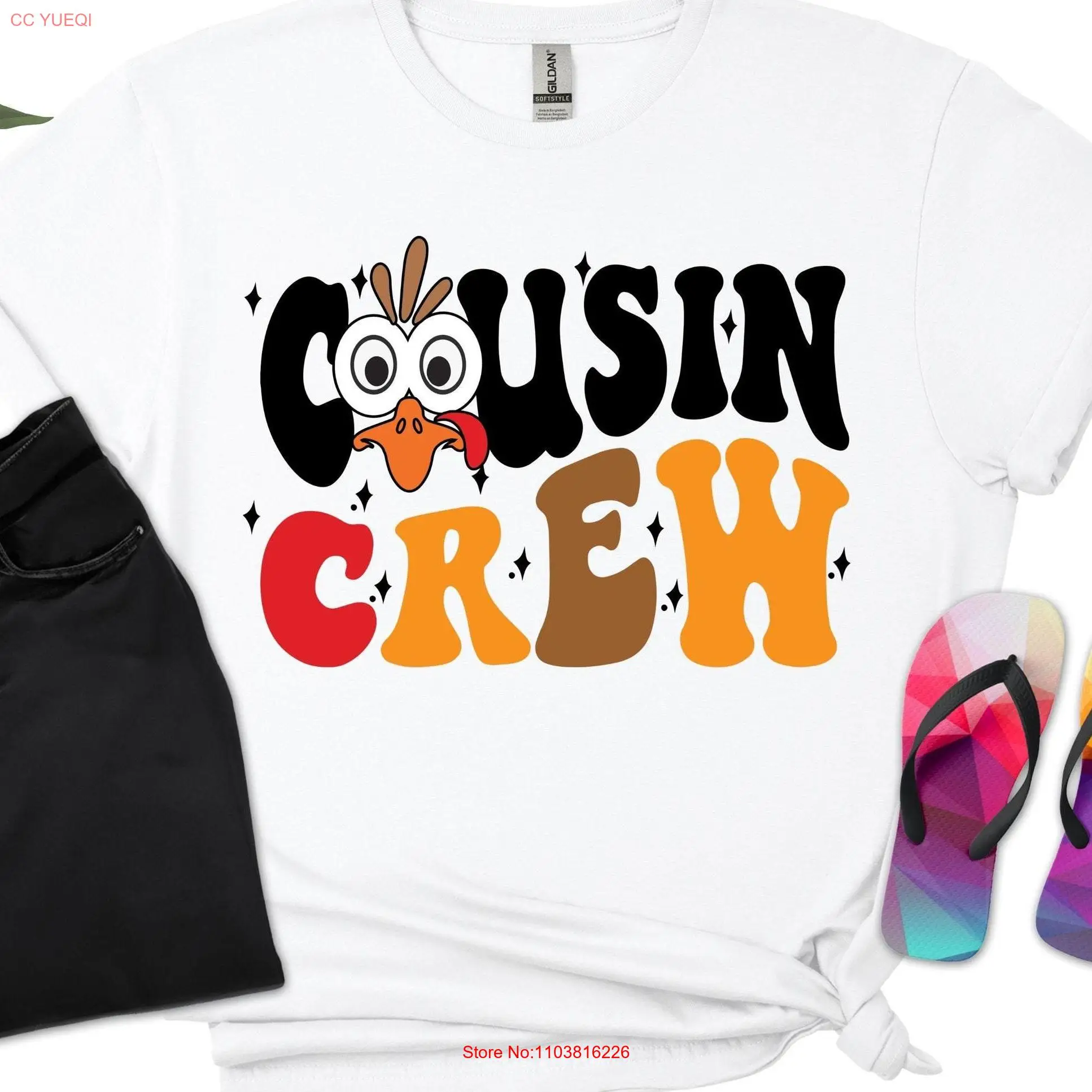 Футболка Cousin Crew на День Благодарения детская осенняя семейная футболка Хэллоуин