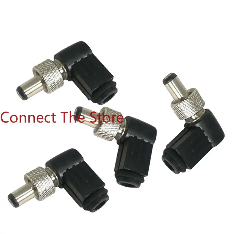 

4PCS DC5525 Power Adapter With Lock 90-degree Male Assembled Welding Wire Type 5.5*2.5 Head
