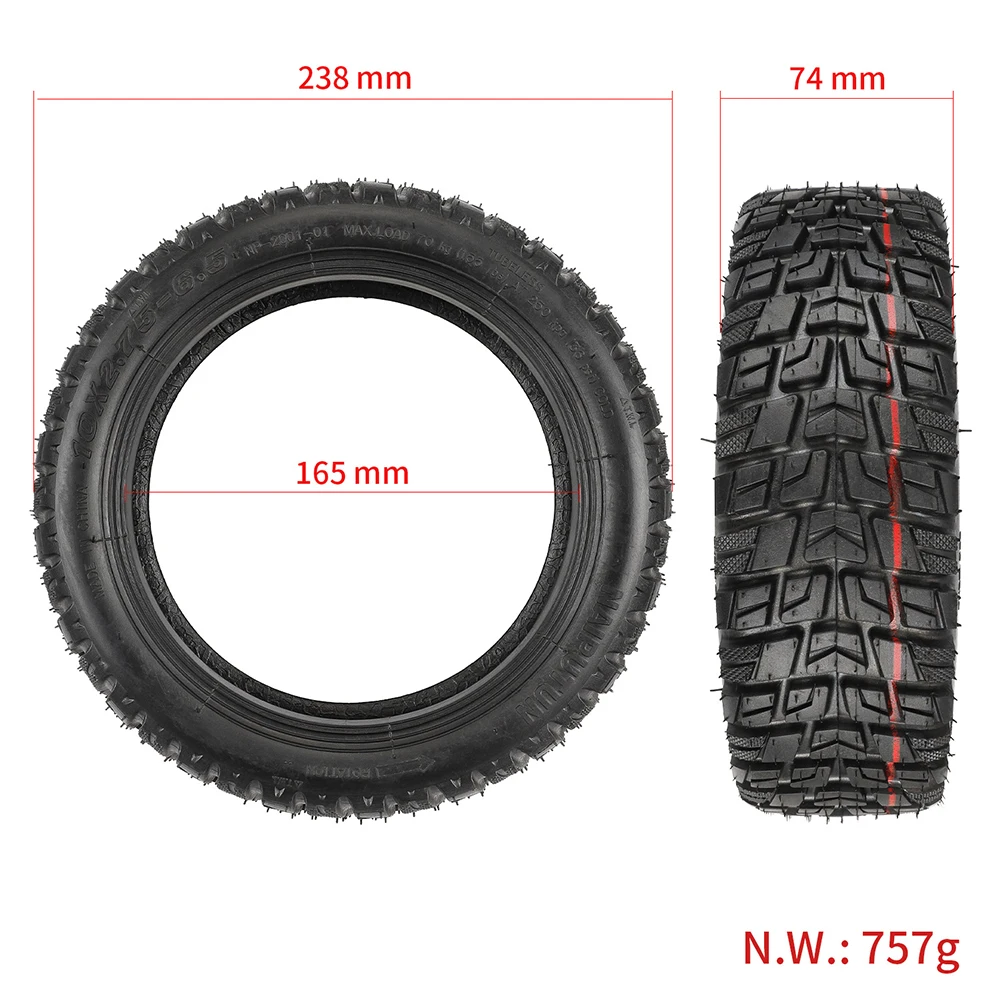 

10 Inch 10x2.75-6.5 Off-road Tubeless Tires For Speedway 5 Dualtron 3 Scooter Durable Rubber Bike Scooter Accessories Parts