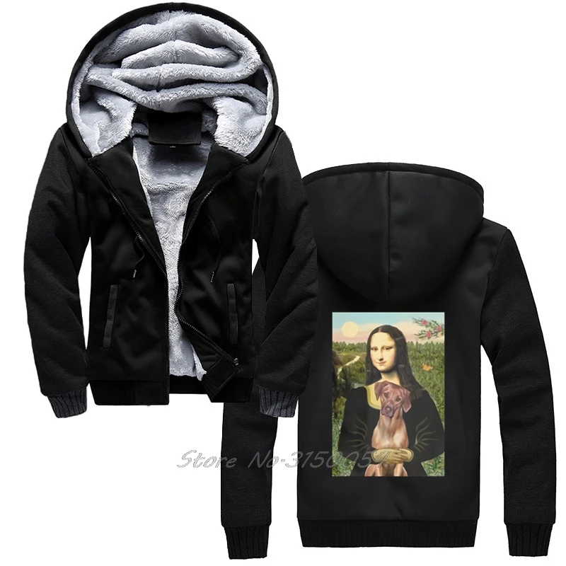 

New Midnite Star Men Rhodesian Ridgeback Mona Lisa hoodies Dogs Pets Novelty Hoodie Men Winter Thicken Keep Warm Sweatshirt