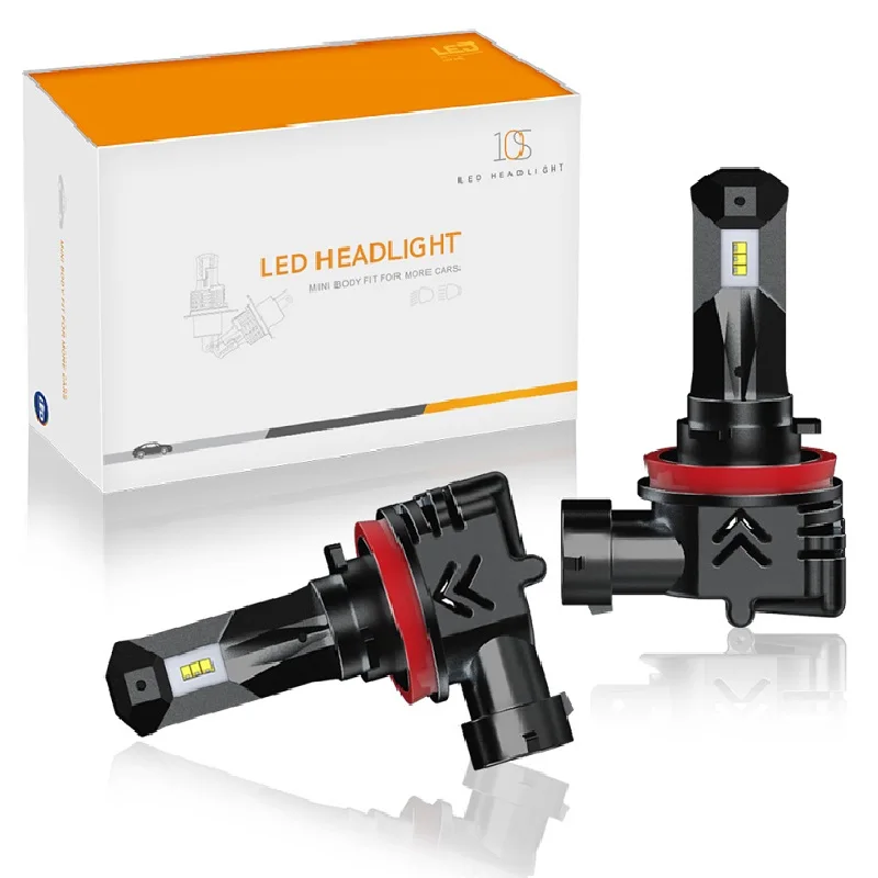 2 шт., Автомобильные светодиодные лампы H1 H7 H11 9005 9006 Canbus 12 в 10 с