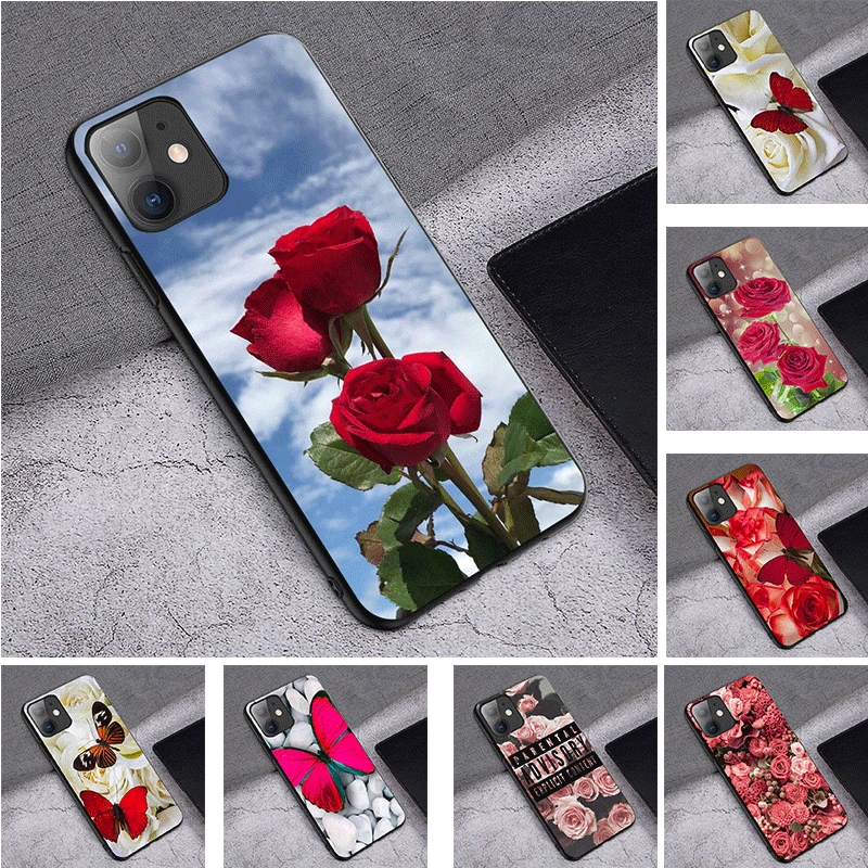 

Case for Oppo A5 A12E C1 A7 A5S A12 A12S A31 A8 A11 A9 A15 A35 A15S A16 A54 A16S A37 Cover Red butterfly on white