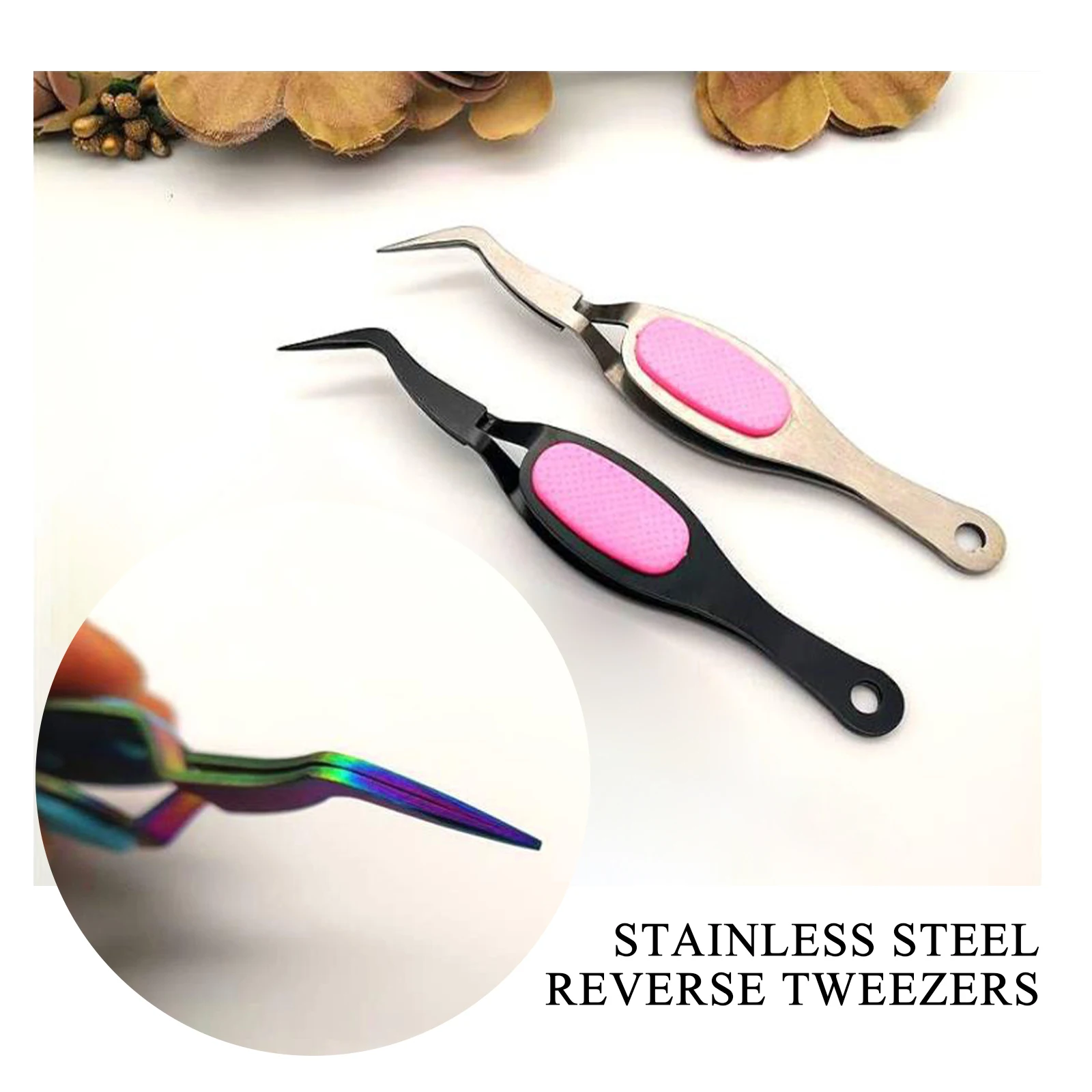 Craft Tweezers Crossing Lock Stainless Steel Soft-grip Tweezers Reverse  Grip Precision Tweezers For Eyelash Nail Decoration - AliExpress