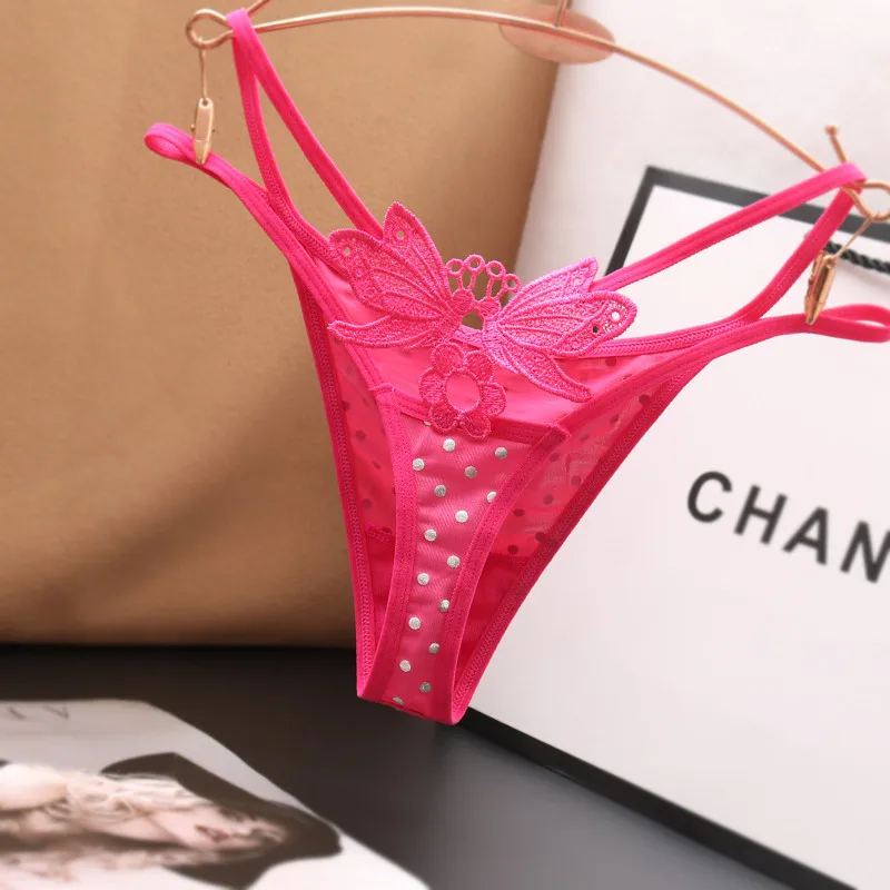 Сексуальные волнистые Тонг в горошек с заниженной талией вырезанные бабочки