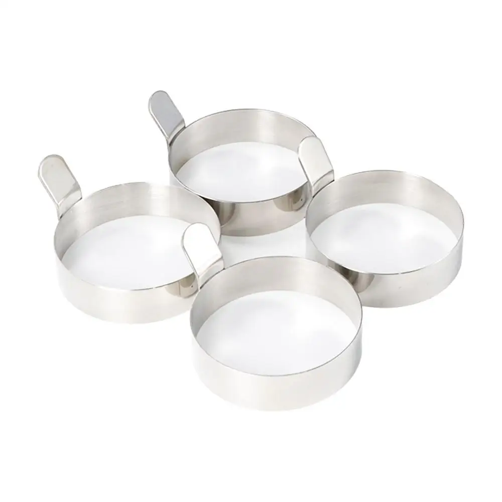 2 шт. круглая форма для жарки яиц из нержавеющей стали с антипригарным покрытием