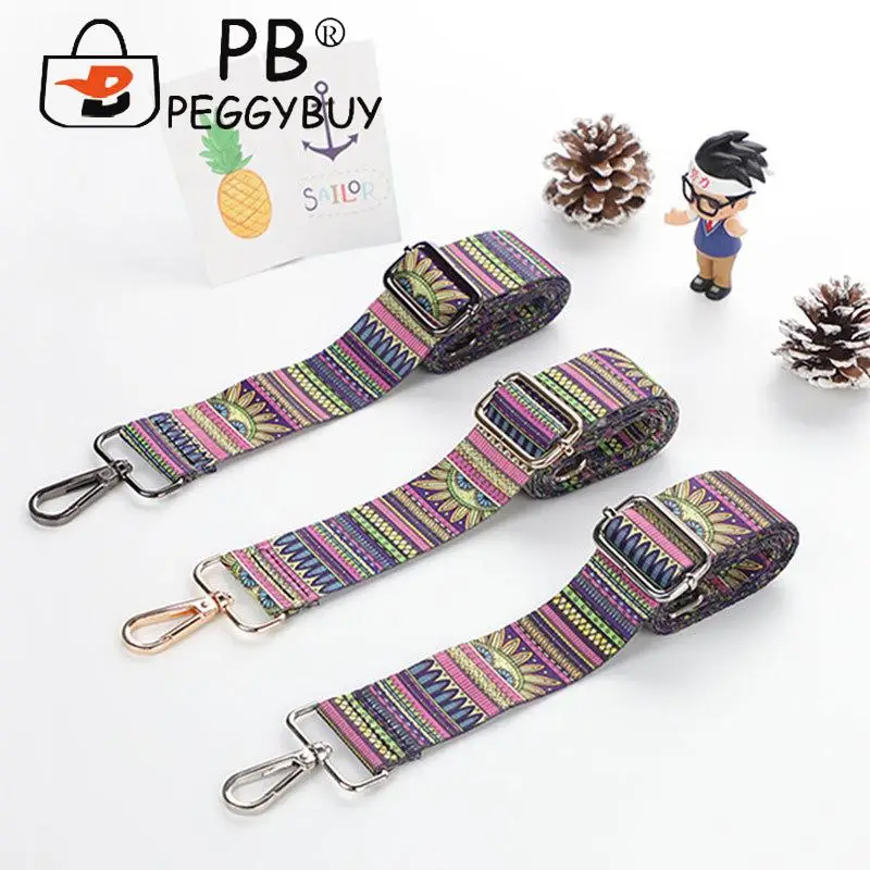 

Bohemian Style Adjustable Handbag Strap DIY Colored Shoulder Bag Belt Luggage Accessories