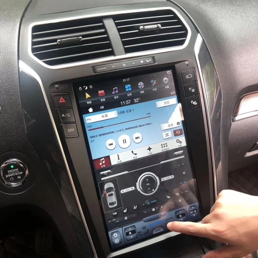 Система Android 13 8 ГБ + 128 Гб автомобильный GPS-навигатор для Explorer 2011-2019 Tesla