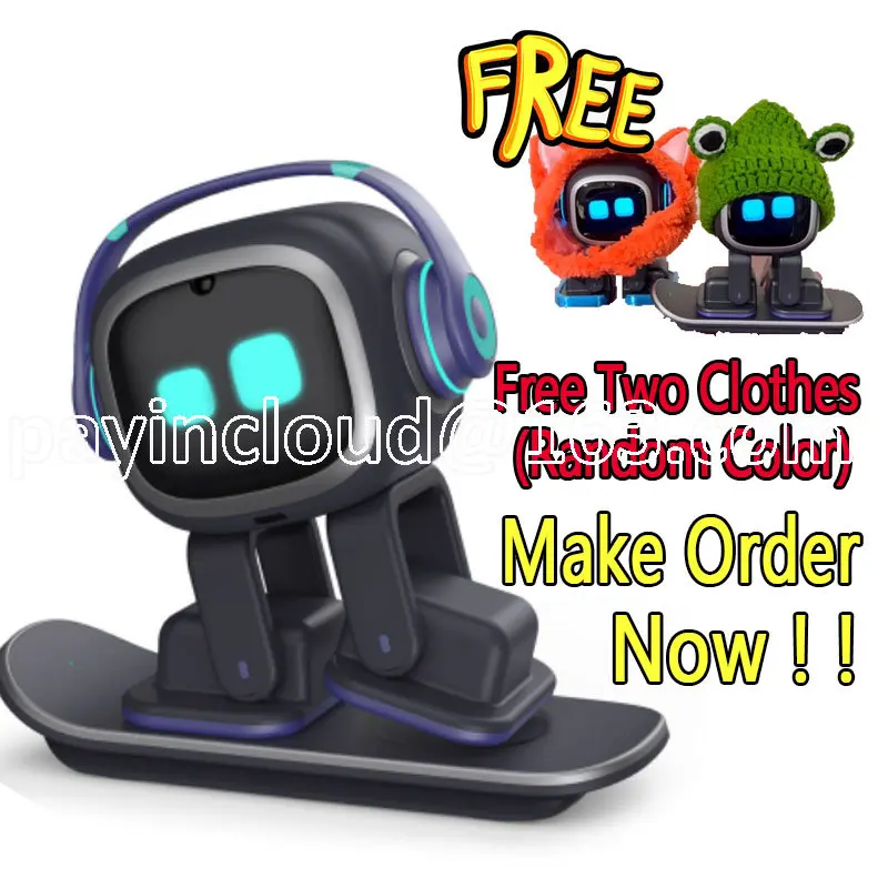 

Emo Robot Intelligent Toy AI Robot Desktop Pet Emo English Companion Gift Electronic Toy Vector