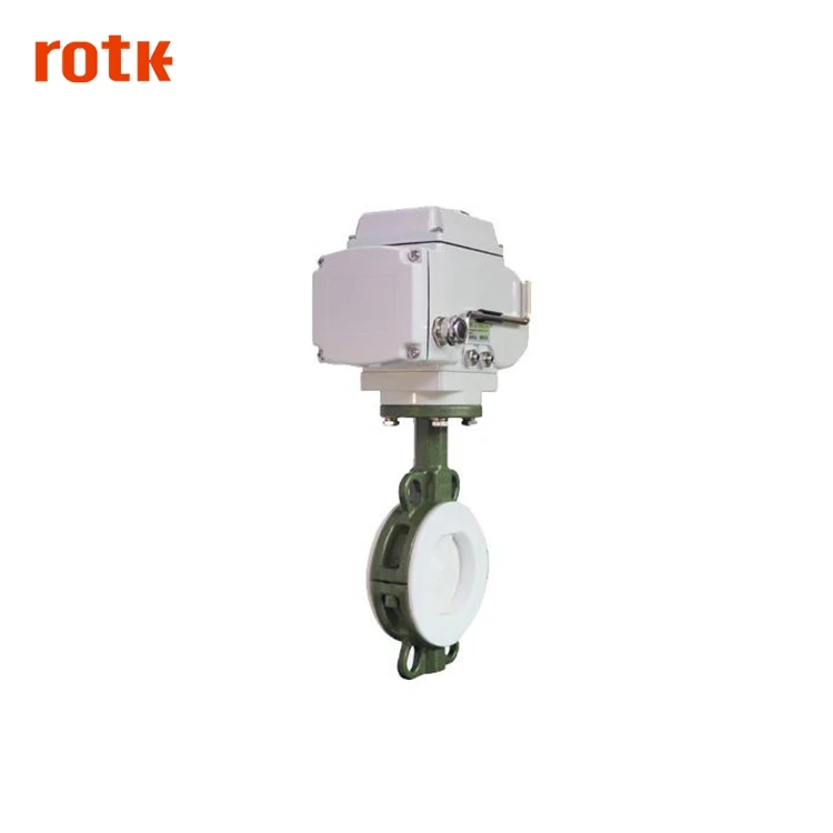 

Electrically Stainless steel wafer fluorine-butterfly valve