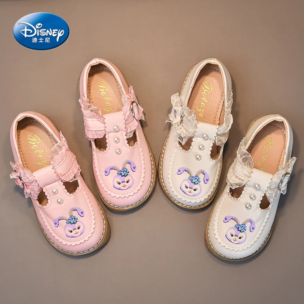 

Disney Children's Lolita Shoes For Spring Autumn Girls Lovely StellaLou Print Casual Shoes Kids Fashion Soft Bottom Leather Shoe