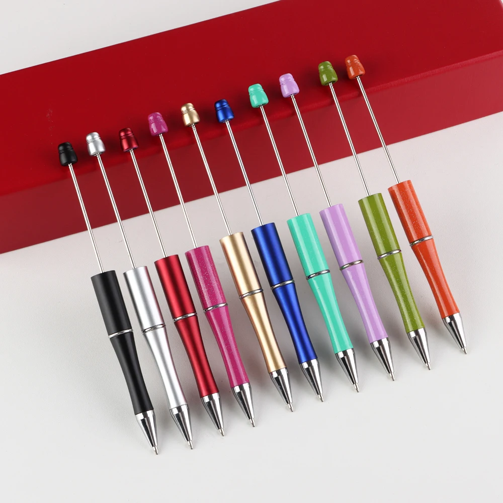 

Funny Ball Black Ink Office & School Writing Supplies Plastic Beadable Ballpoint Pens Bead Pen