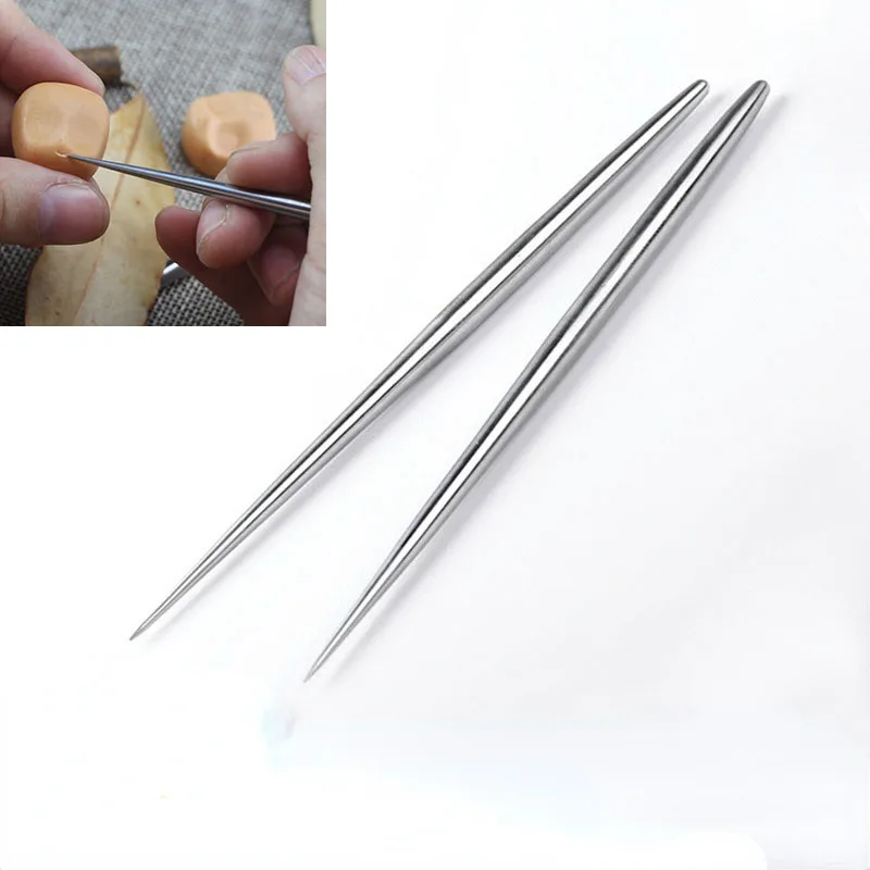 

Stainless Steel Detail Needle Soft Pottery Tool Sculpture Finely Carved Light Clay Pottery Clay Fingertip Repair Texture Stick