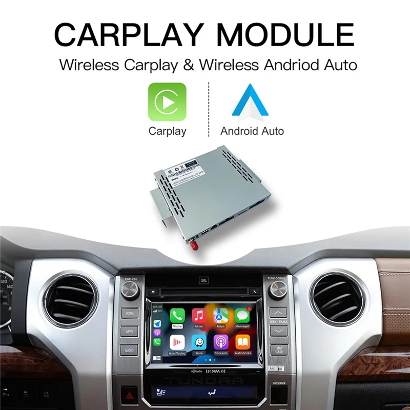 

Беспроводной Carplay Android авто для TOYOTA TUNDRA 2014-2019 с зеркальной навигацией Автомобильная камера заднего вида