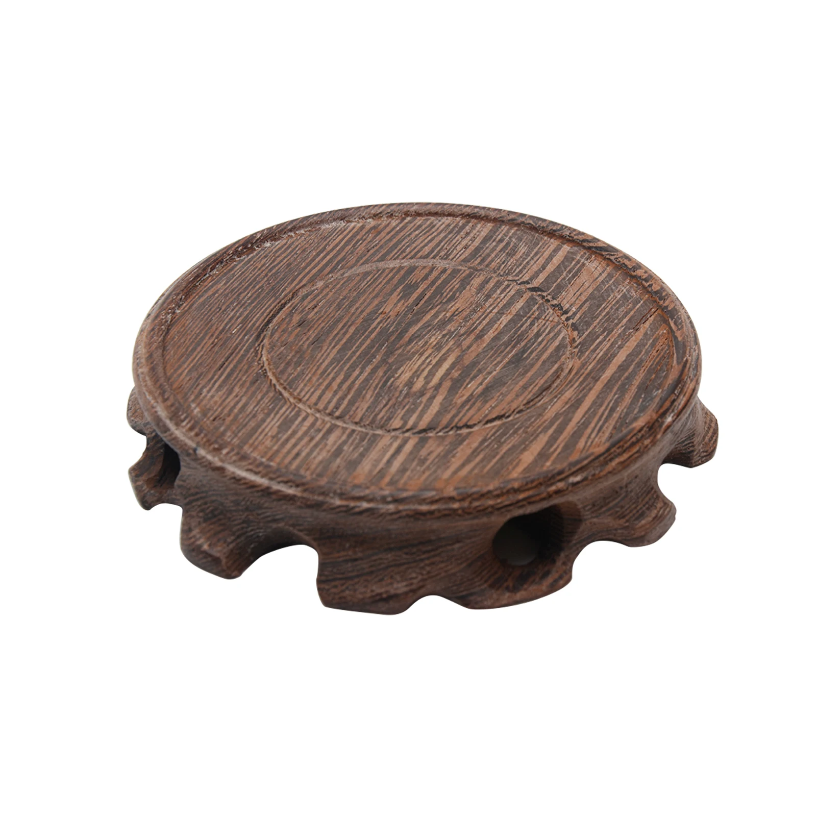 Круглая деревянная ваза для чайника основа домашнего интерьера