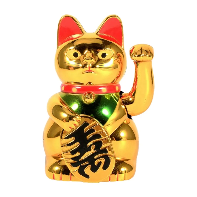 5 zoll Chinesische Glückliche Katze Gold Winken Katze Hand Pfote Up Reichtum Wohlstand Begrüßung Gute Luck Katze Feng Shui Dekoration home Shop