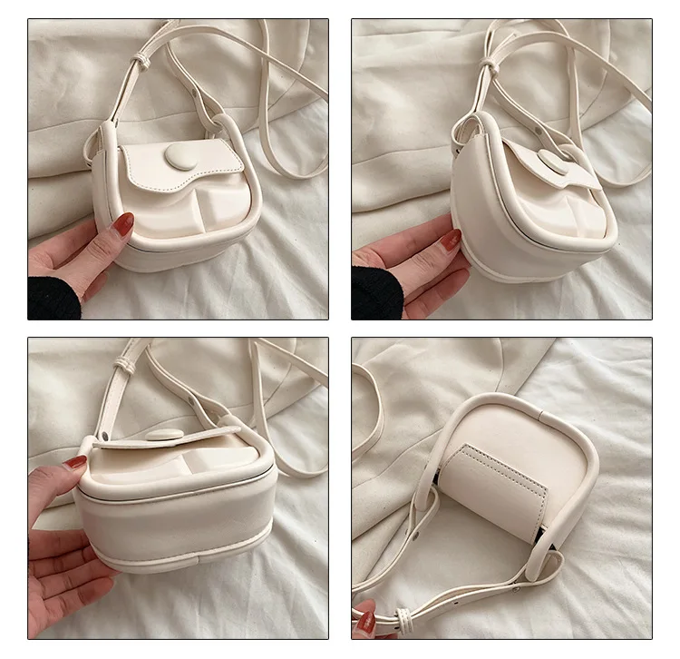 Fashion Solid color portable women's bag 2022 New Retro casual shoulder bag simple foreign style chain diagonal small square bag