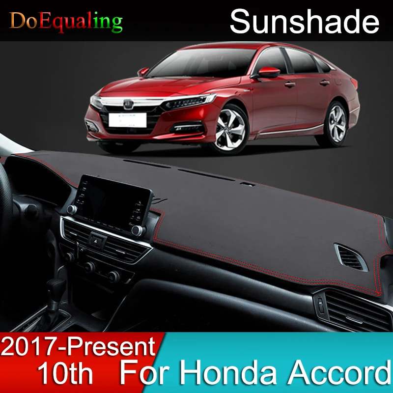 

For Honda Accord 10th 2022 2021 2020 2019 Car Front Dashboard Sunshade Carpet Center Console Anti-Glare Pad Microfiber Leather