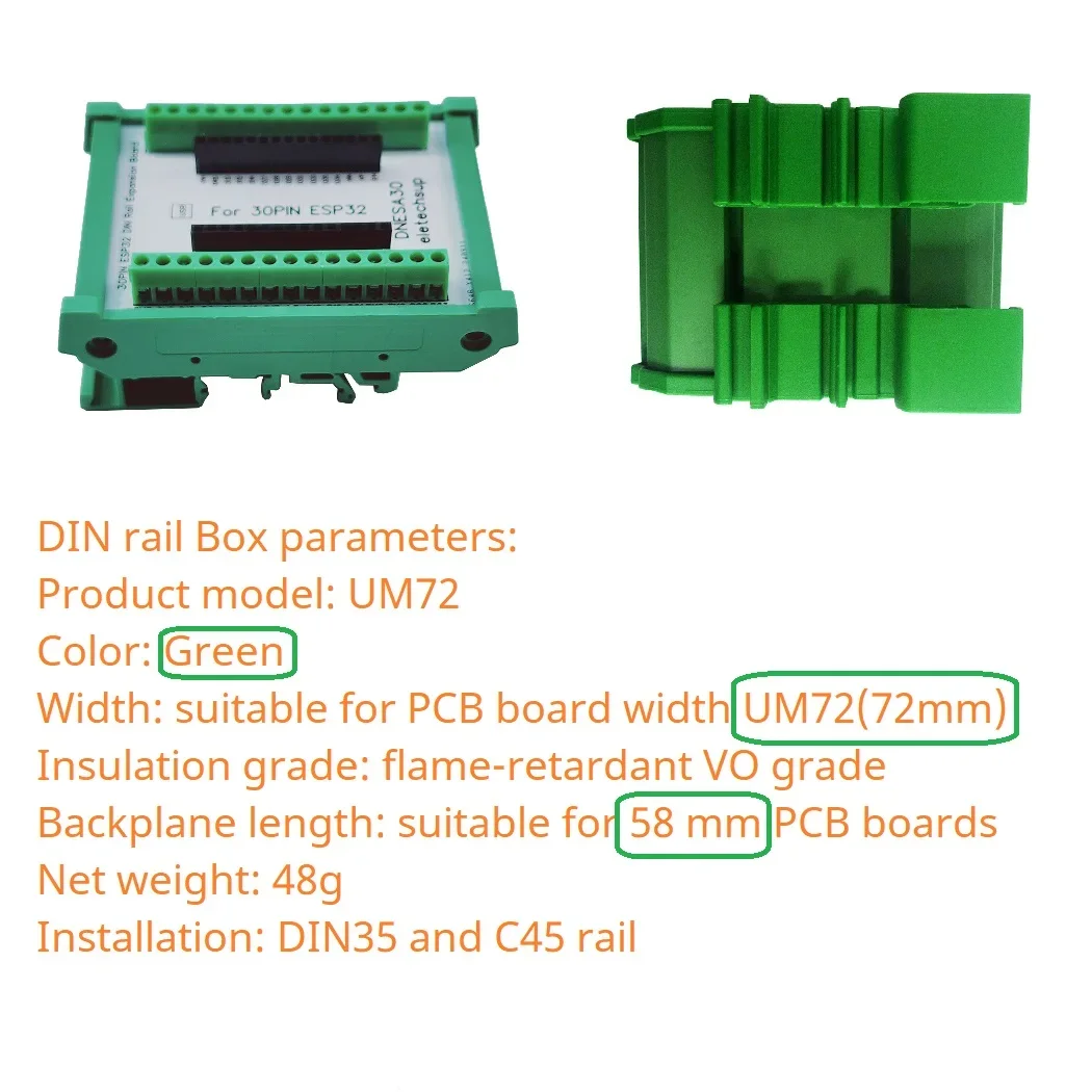 Плата расширения для монтажа на Din-рейку 30PIN 38PIN ESP32 умного дома