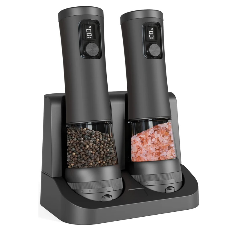 Электрические мельницы для соли и перца, нержавеющая сталь, 2 шт.