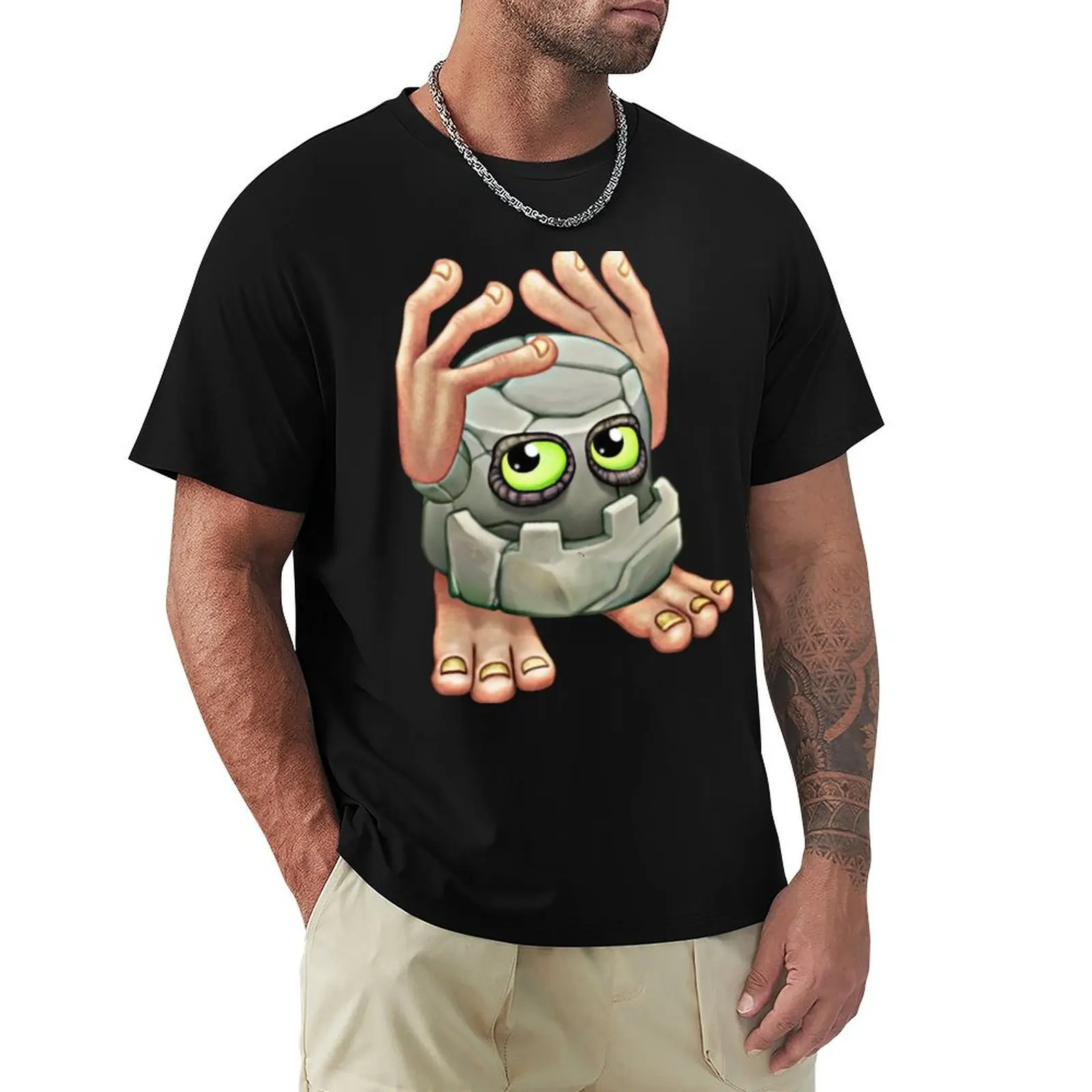 Фото Футболка с персонажем Ноггином из игры My Singing Monsters, простая, модная, повседневная. №1