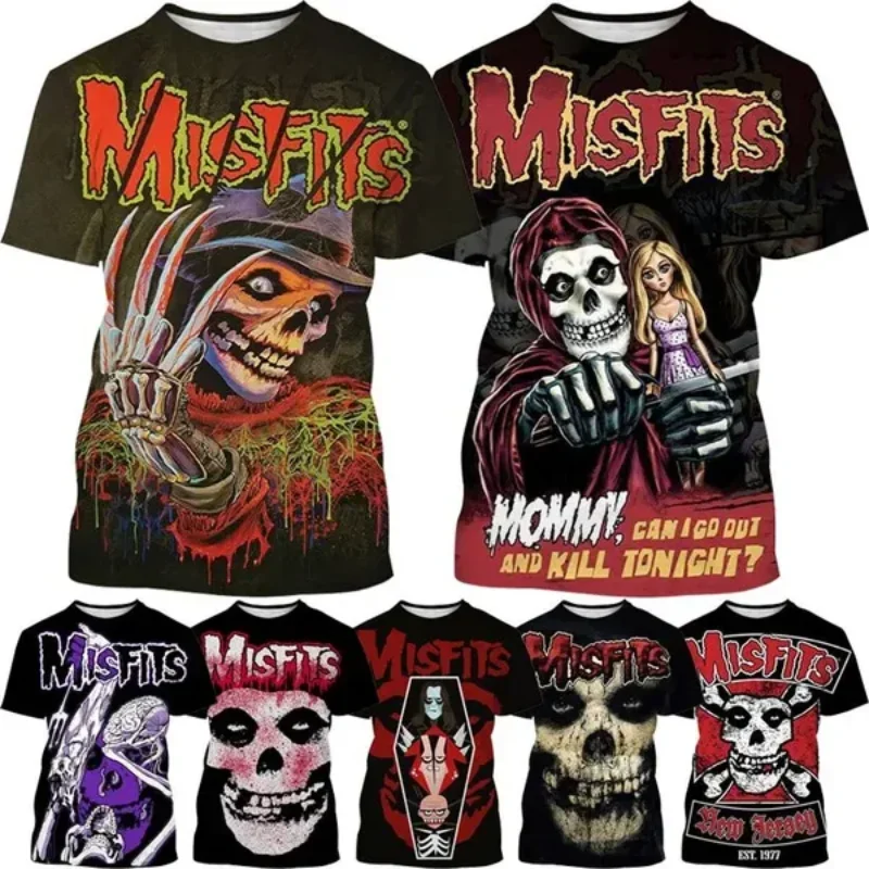 Быстросохнущая дышащая спортивная мужская футболка Misfits с 3D принтом большие